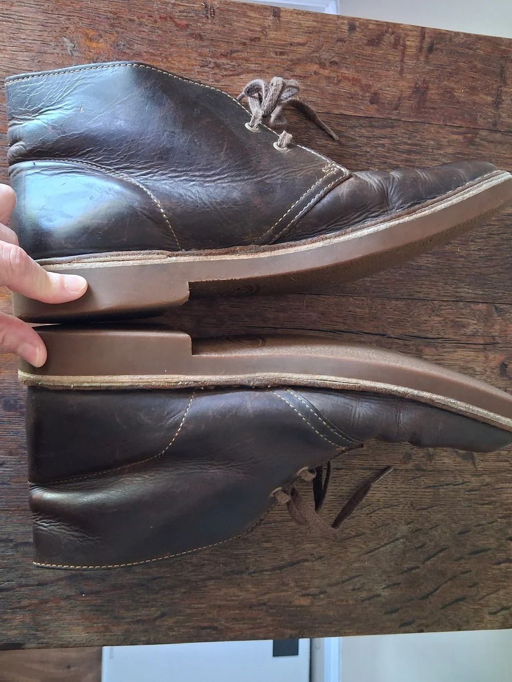 Clarks Men's Bushacre Brown Leather Chukka Lace Up Ankle Boots; Size 7.5M